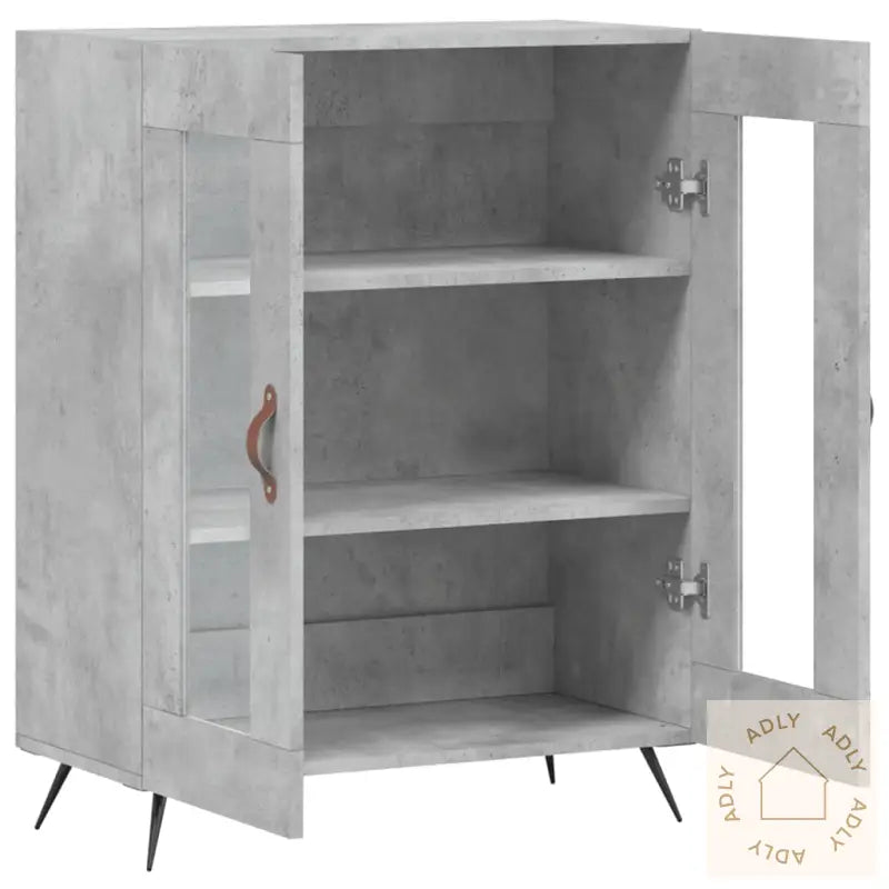 Skjenk Betonggrå 69,5X34X90 Cm Konstruert Tre
