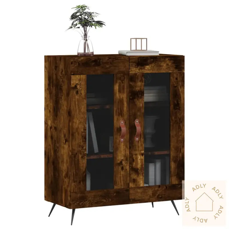 Skjenk Røkt Eik 69,5X34X90 Cm Konstruert Tre