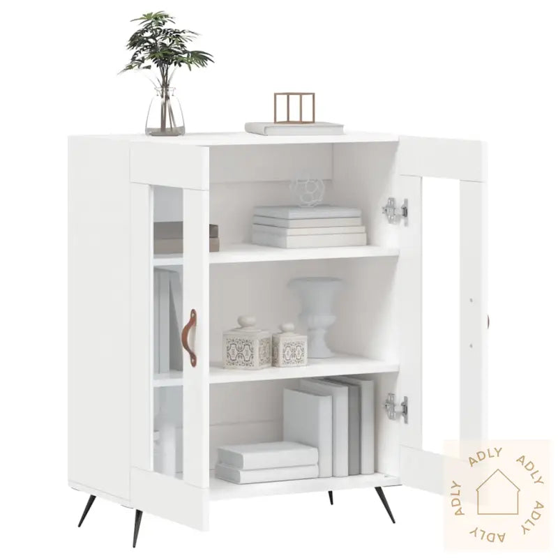 Skjenk Hvit 69,5X34X90 Cm Konstruert Tre