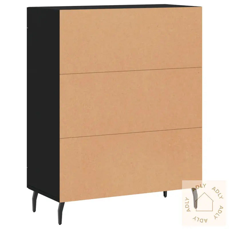 Skjenk Svart 69,5X34X90 Cm Konstruert Tre