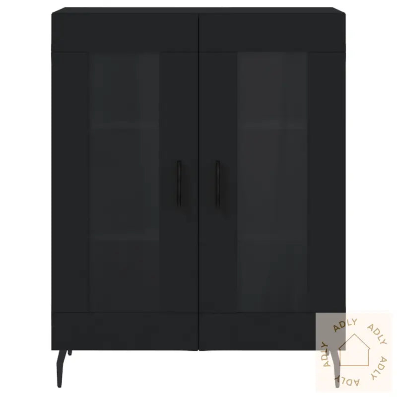 Skjenk Svart 69,5X34X90 Cm Konstruert Tre