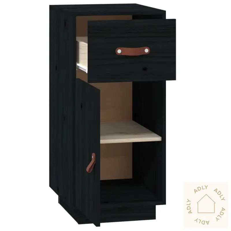 Skjenk Svart 34X40X75 Cm Heltre Furu