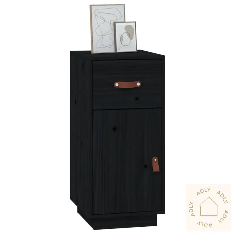 Skjenk Svart 34X40X75 Cm Heltre Furu