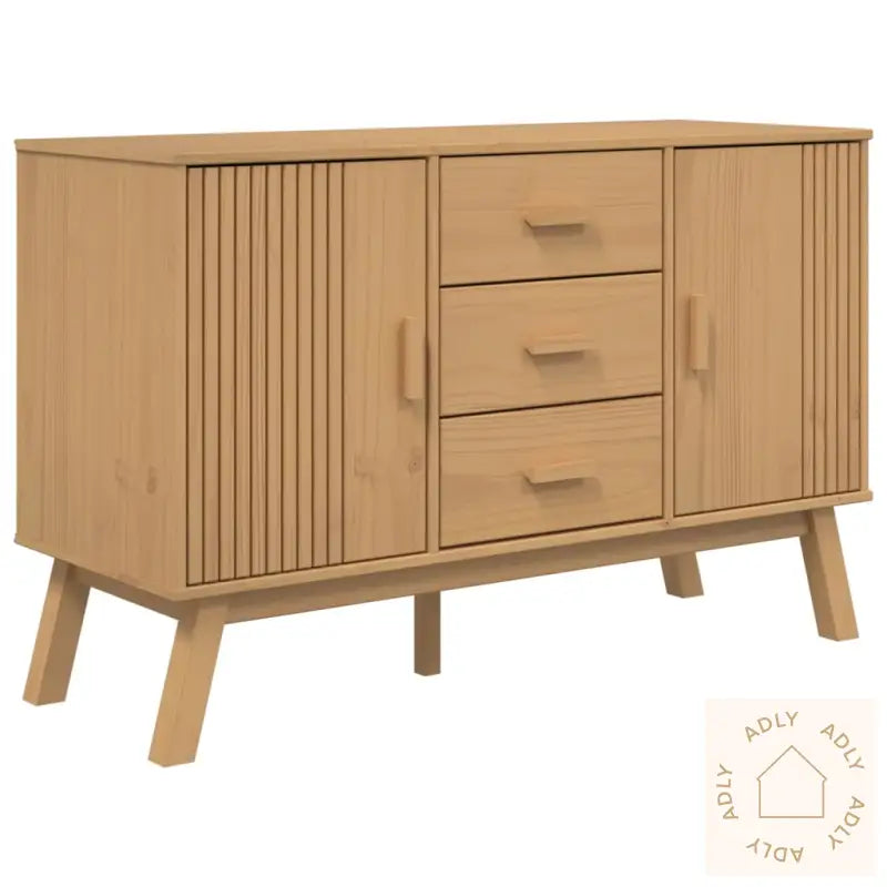 Skjenk Olden Brun 114X43X73,5Cm Heltre Furu