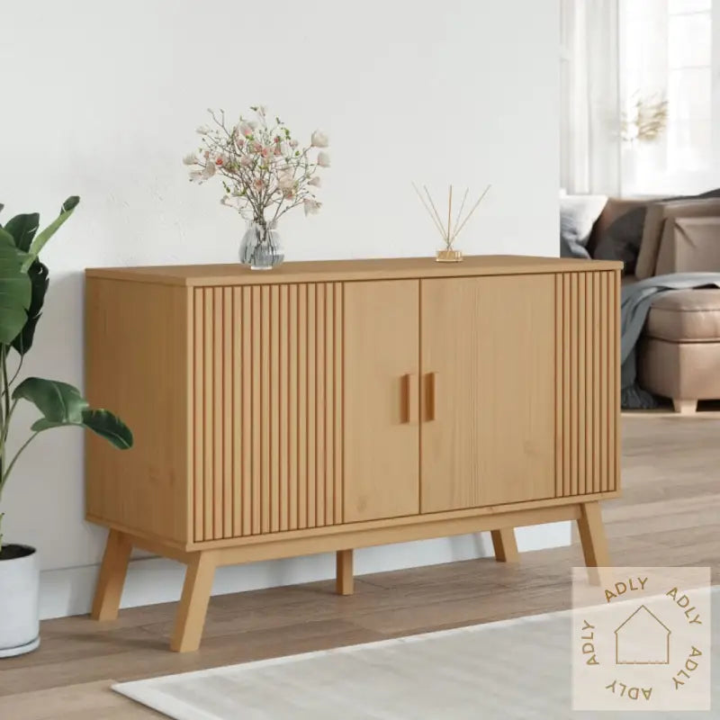 Skjenk Olden Brun 114X43X73,5Cm Heltre Furu