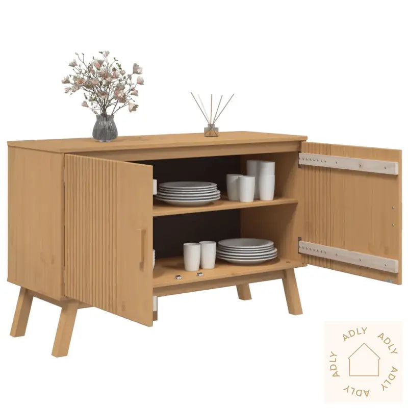 Skjenk Olden Brun 114X43X73,5Cm Heltre Furu