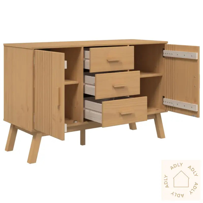 Skjenk Olden Brun 114X43X73,5Cm Heltre Furu
