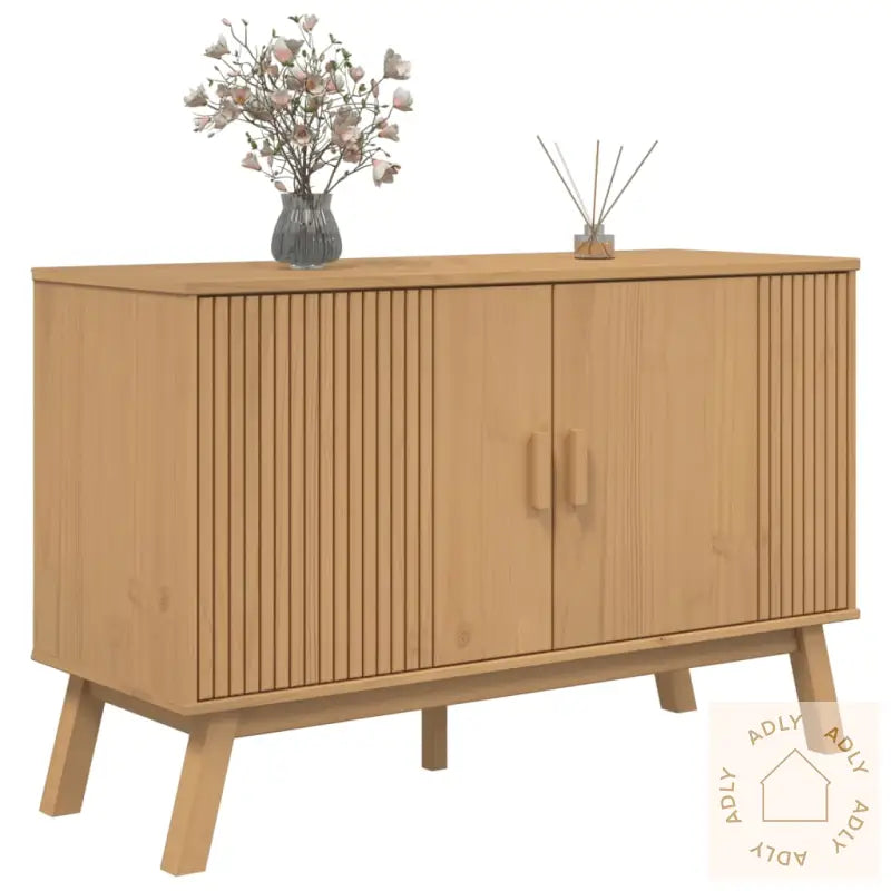 Skjenk Olden Brun 114X43X73,5Cm Heltre Furu