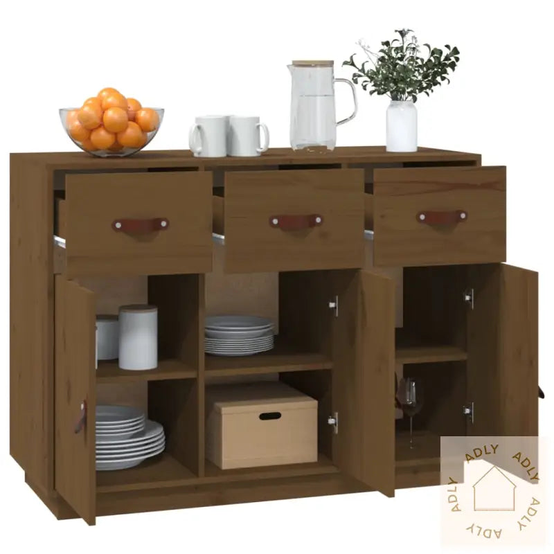 Skjenk Honningbrun 100X40X75 Cm Heltre Furu