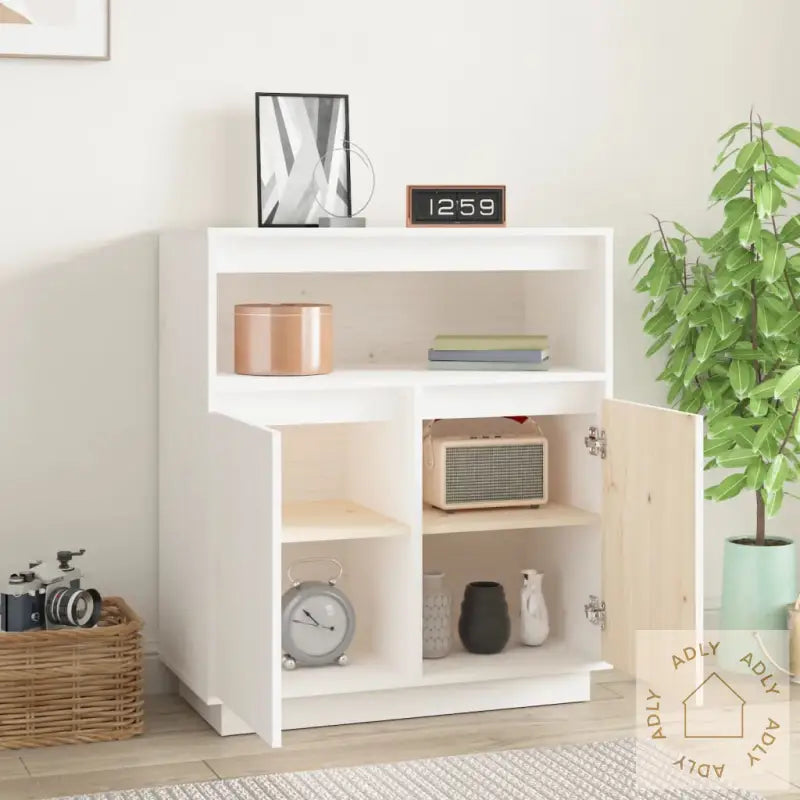 Skjenk Hvit 70X34X80 Cm Heltre Furu