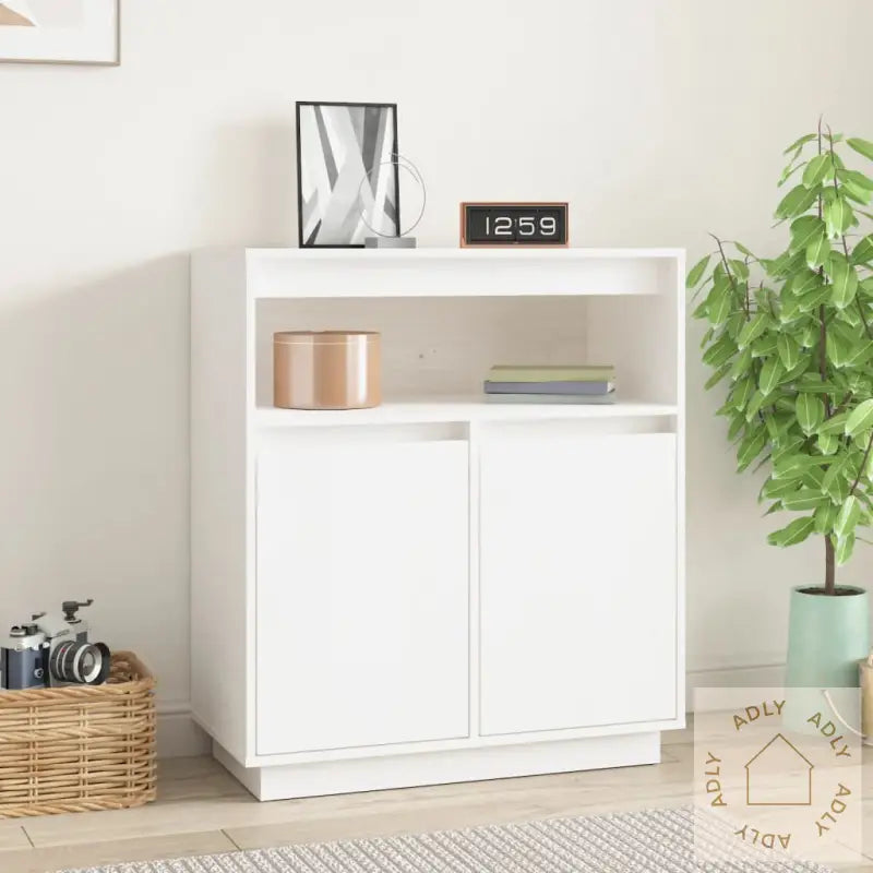 Skjenk Hvit 70X34X80 Cm Heltre Furu