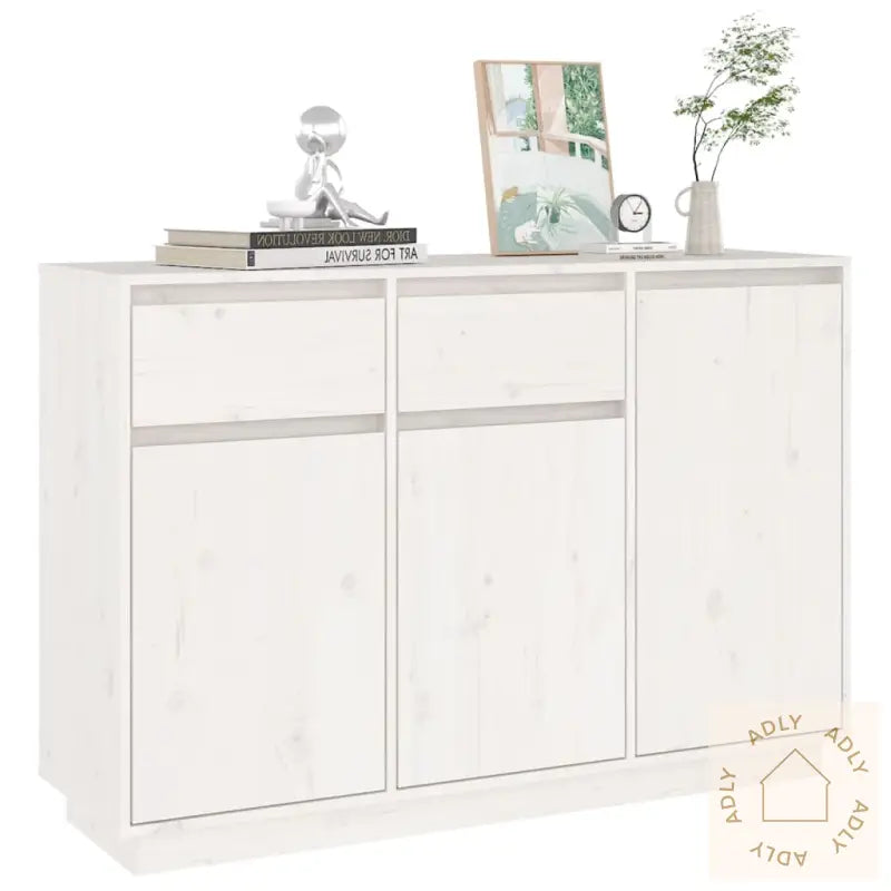 Skjenk Hvit 110X34X75 Cm Heltre Furu