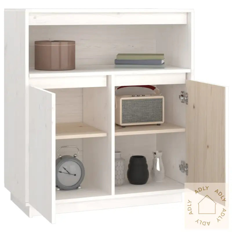 Skjenk Hvit 70X34X80 Cm Heltre Furu