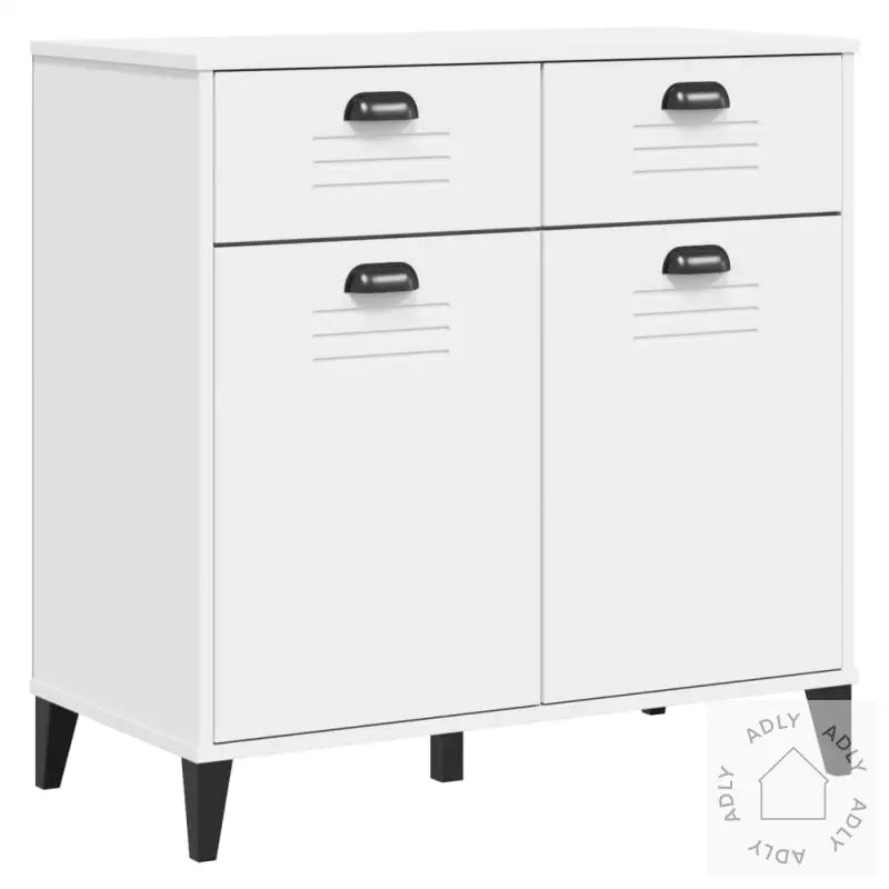 Skjenk Viken Hvit 80X40X80 Cm Konstruert Tre