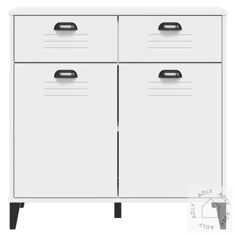 Skjenk Viken Hvit 80X40X80 Cm Konstruert Tre
