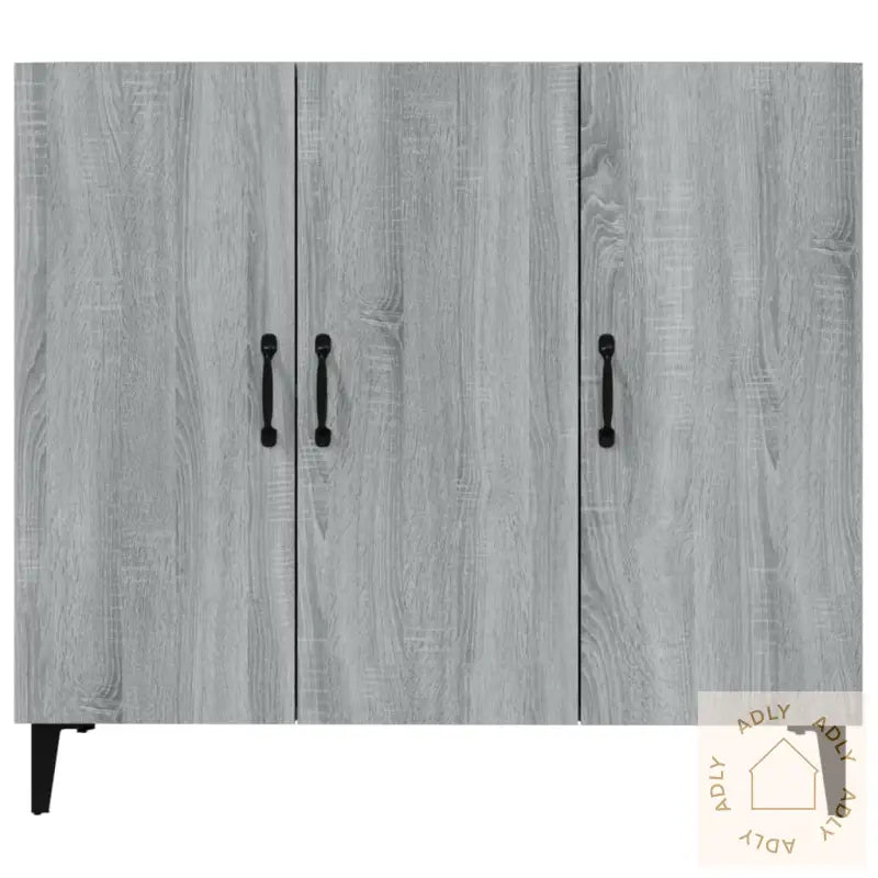 Skjenk Grå Sonoma 90X34X80 Cm Konstruert Tre