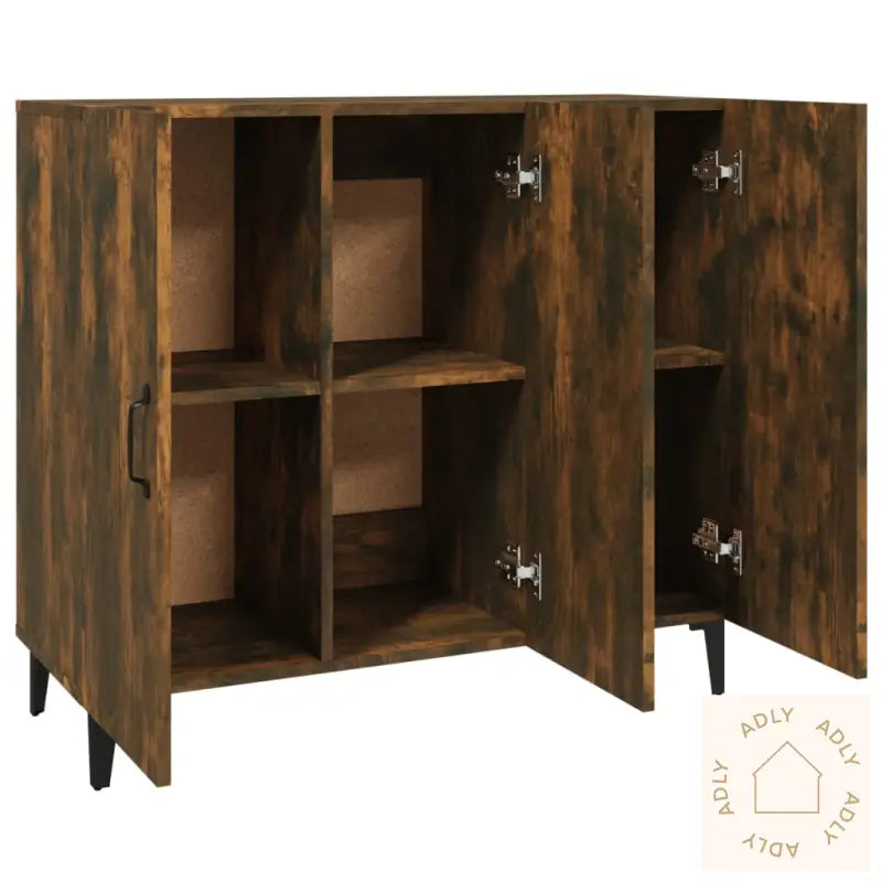 Skjenk Røkt Eik 90X34X80 Cm Konstruert Tre