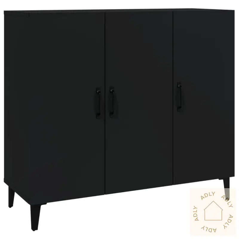 Skjenk Svart 90X34X80 Cm Konstruert Tre