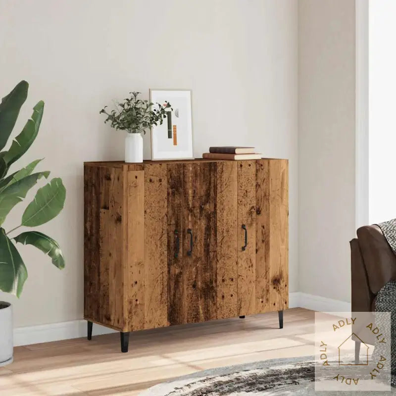 Skjenk Gammelt Tre 90X34X80 Cm Konstruert Tre