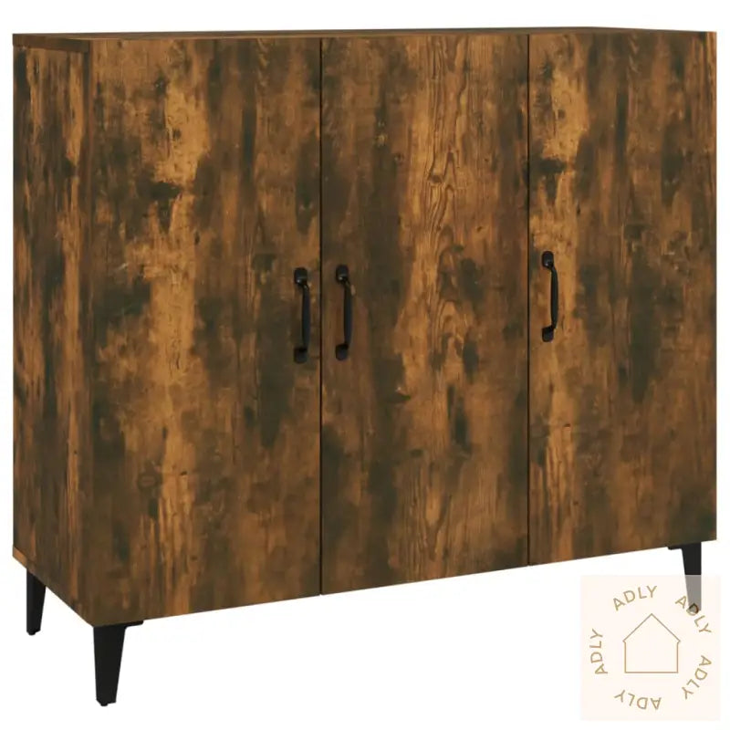 Skjenk Røkt Eik 90X34X80 Cm Konstruert Tre