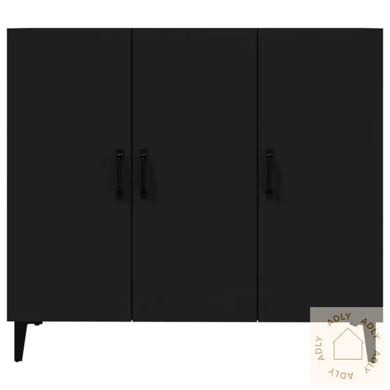 Skjenk Svart 90X34X80 Cm Konstruert Tre