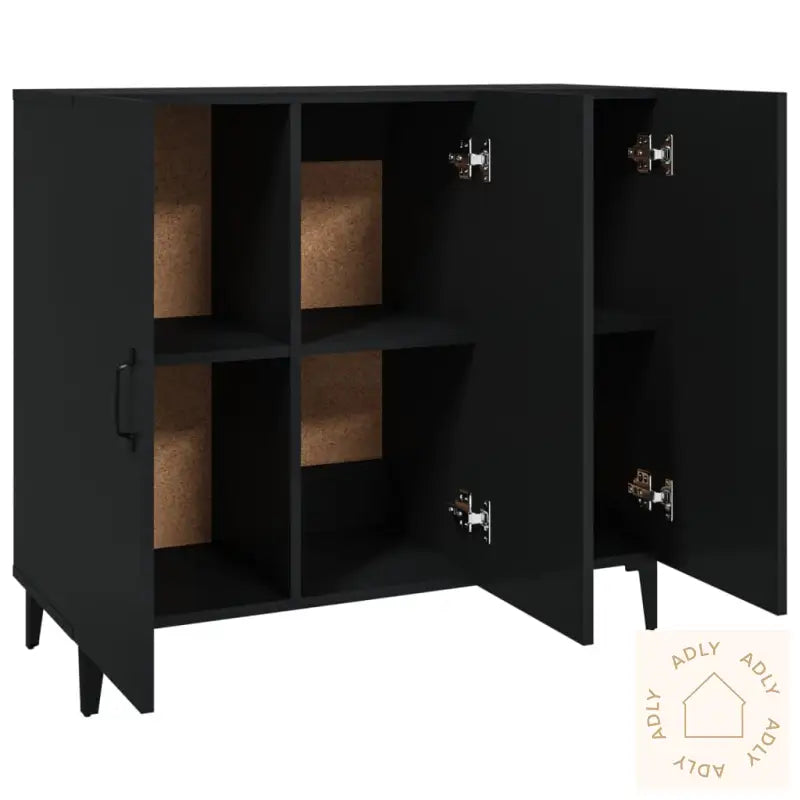 Skjenk Svart 90X34X80 Cm Konstruert Tre