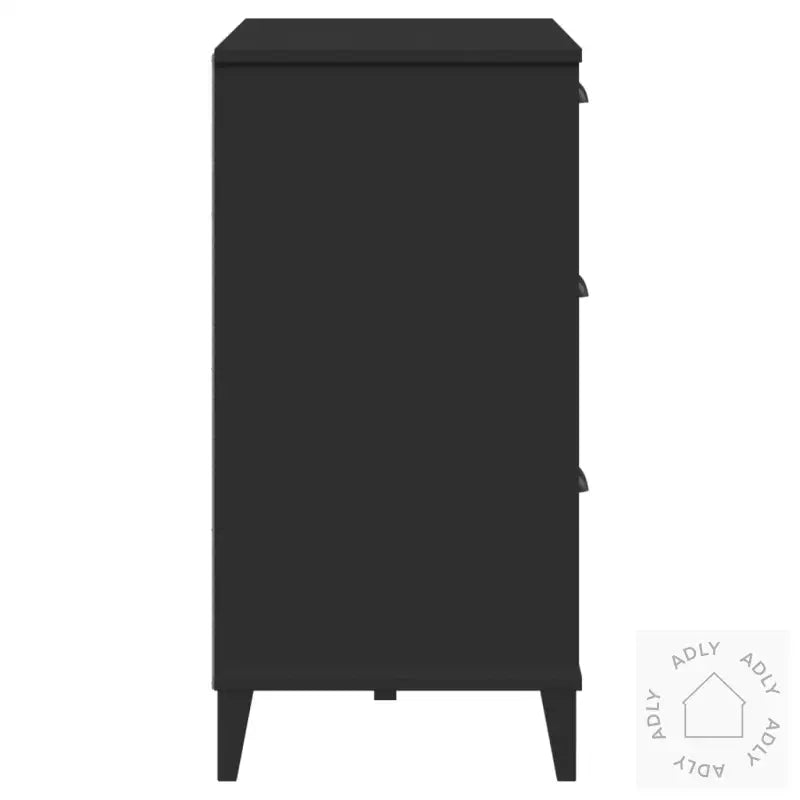 Skjenk Viken Svart 80X40X80 Cm Konstruert Tre