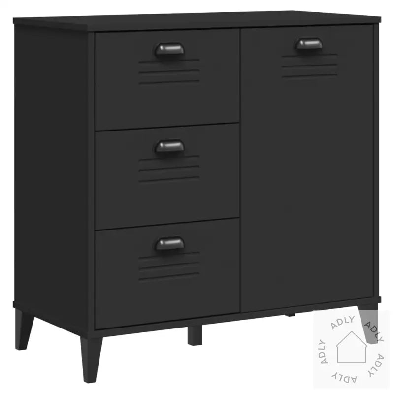 Skjenk Viken Svart 80X40X80 Cm Konstruert Tre