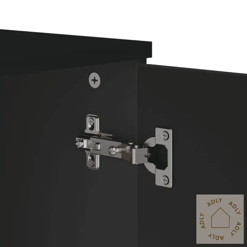 Skjenk Viken Svart 80X40X80 Cm Konstruert Tre