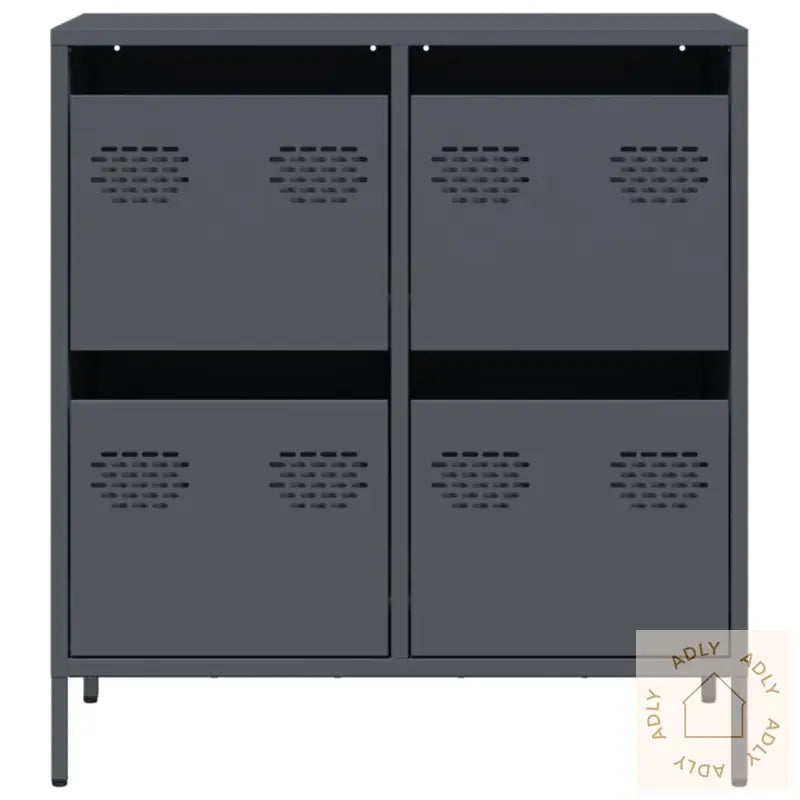 Skjenk Antrasitt 68X39X73,5 Cm Kaldvalset Stål