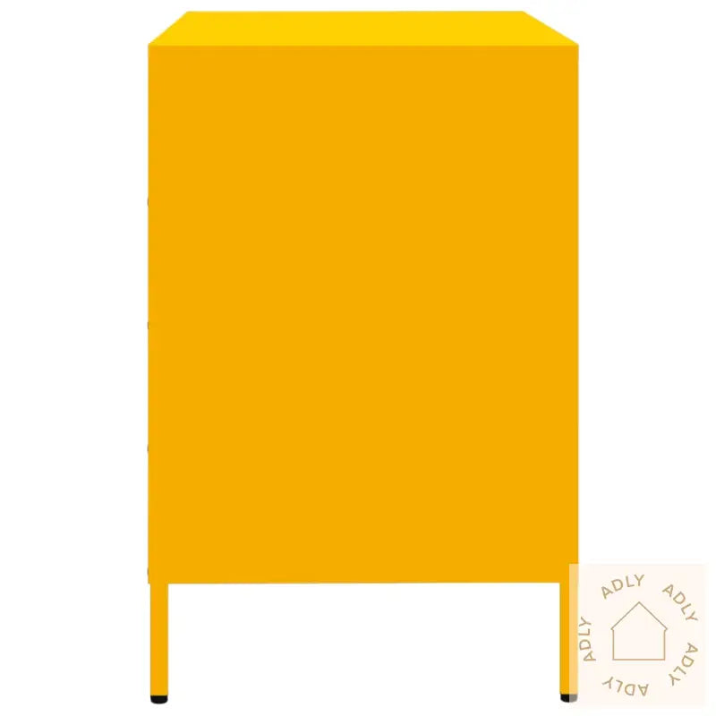 Skjenk Sennepsgul 68X39X58,5 Cm Kaldvalset Stål
