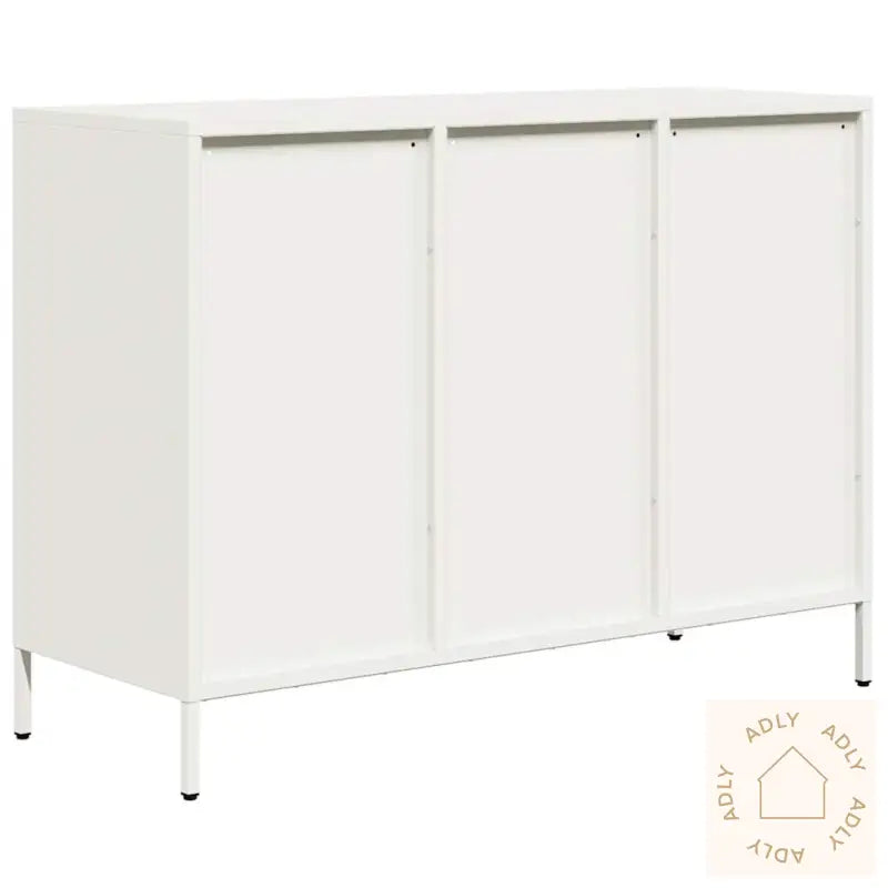 Skjenk Hvit 101,5X39X73,5 Cm Kaldvalset Stål