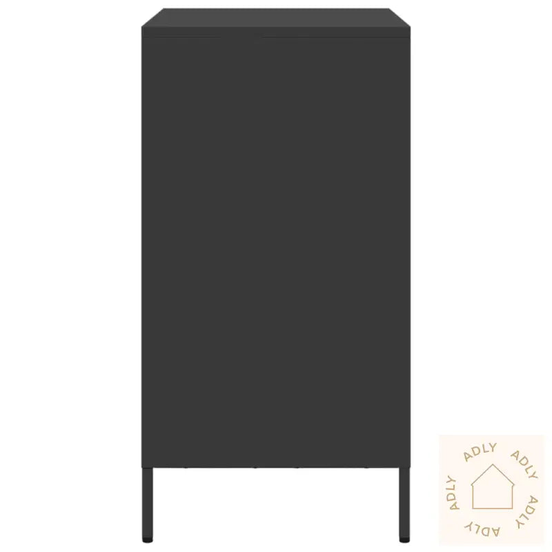 Oppbevaringskap Svart 68X39X73,5 Cm Kaldvalset Stål