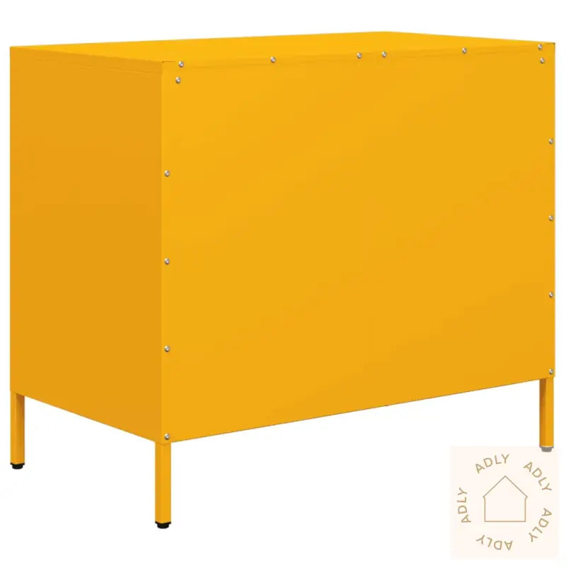 Skjenk Sennepsgul 68X39X58,5 Cm Kaldvalset Stål