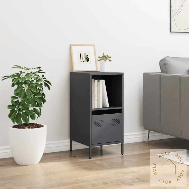 Skjenk Antrasitt 35X39X73,5 Cm Kaldvalset Stål