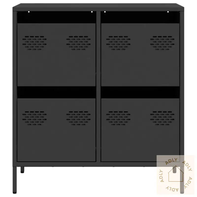 Oppbevaringskap Svart 68X39X73,5 Cm Kaldvalset Stål