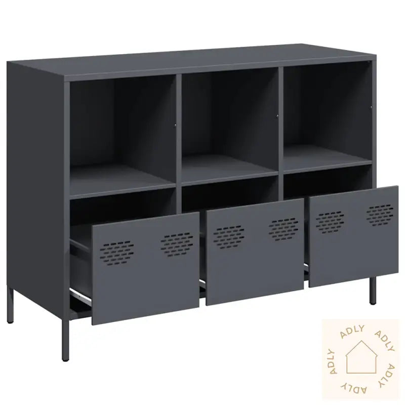 Skjenk Antrasitt 101,5X39X73,5 Cm Kaldvalset Stål