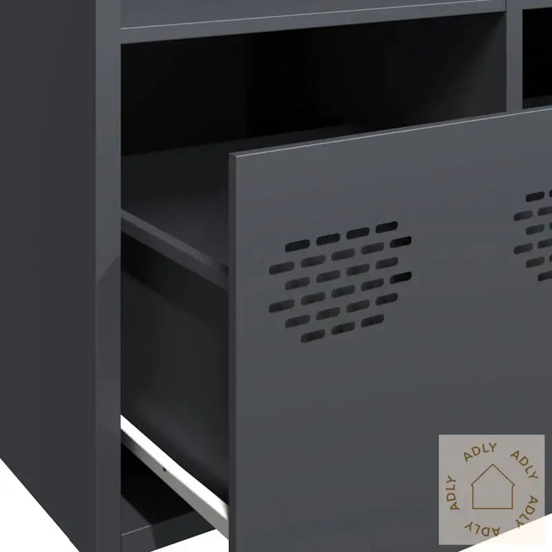 Skjenk Antrasitt 101,5X39X73,5 Cm Kaldvalset Stål