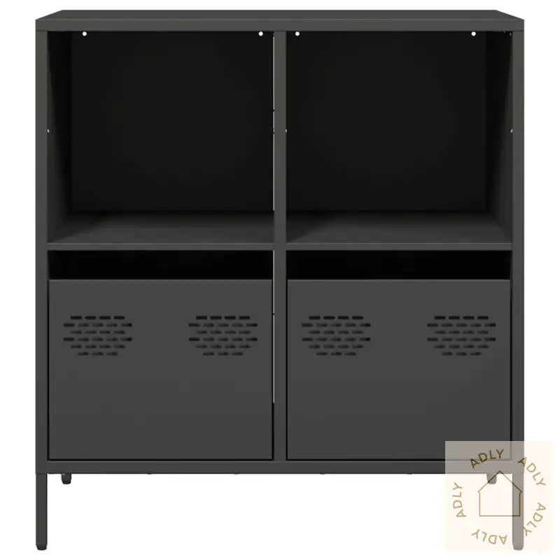 Oppbevaringskap Svart 68X39X73,5 Cm Kaldvalset Stål