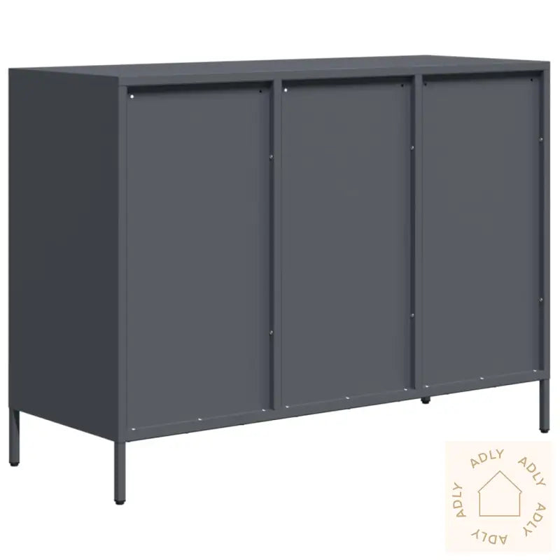 Skjenk Antrasitt 101,5X39X73,5 Cm Kaldvalset Stål