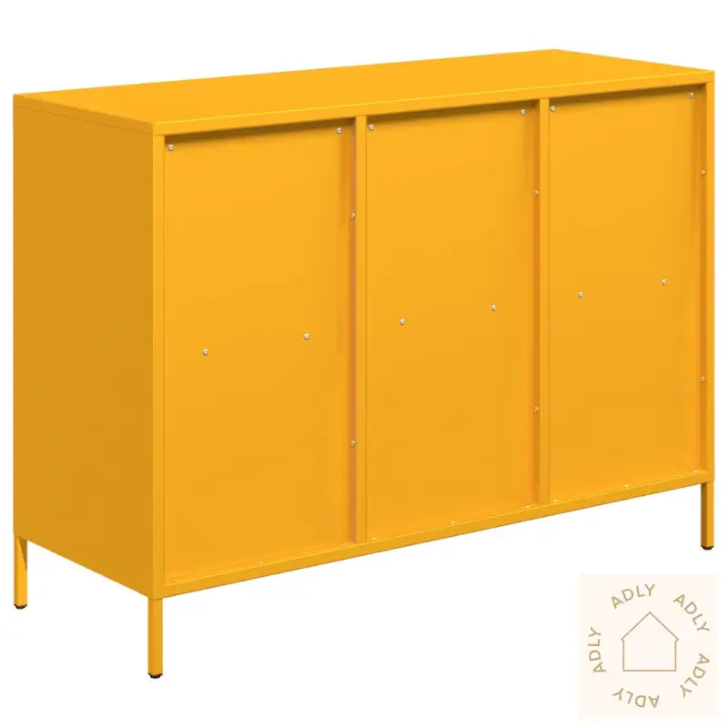 Skjenk Sennepsgul 101,5X39X73,5 Cm Kaldvalset Stål