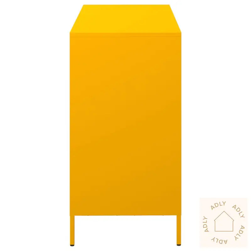 Skjenk Sennepsgul 101,5X39X73,5 Cm Kaldvalset Stål