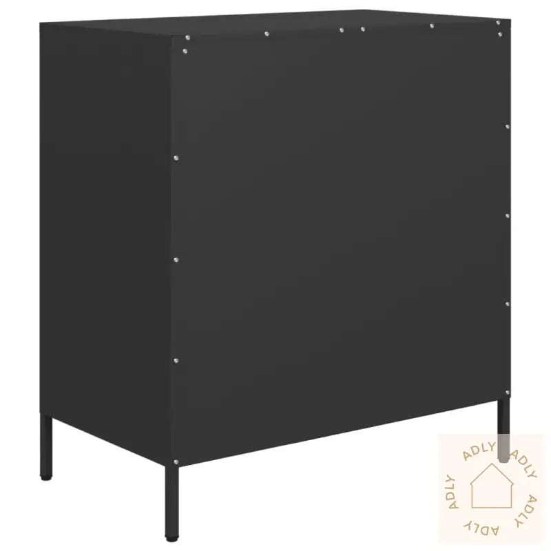 Oppbevaringskap Svart 68X39X73,5 Cm Kaldvalset Stål
