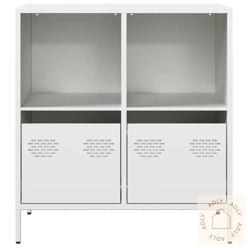 Skjenk Hvit 68X39X73,5 Cm Kaldvalset Stål