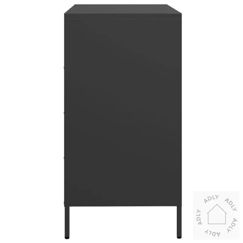 Oppbevaringskap Svart 68X39X73,5 Cm Kaldvalset Stål