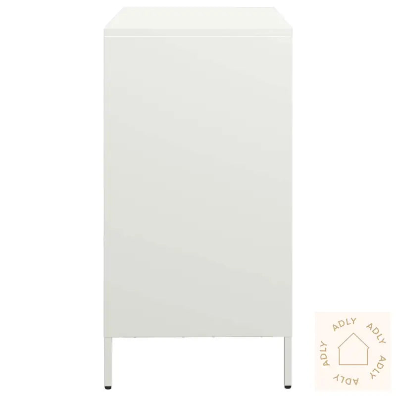 Skjenk Hvit 68X39X73,5 Cm Kaldvalset Stål