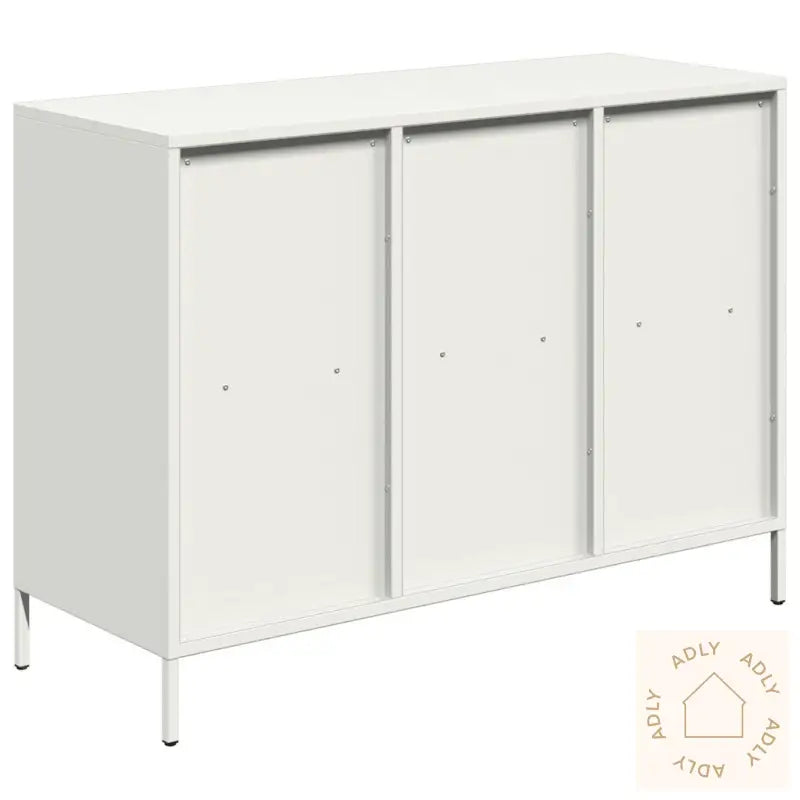 Skjenk Hvit 101,5X39X73,5 Cm Kaldvalset Stål
