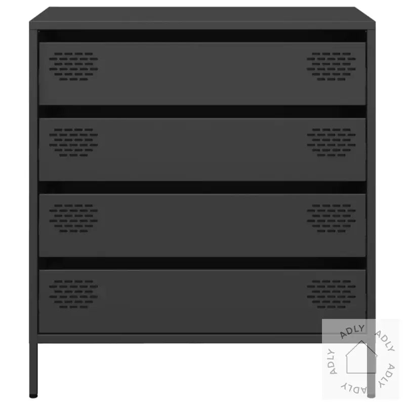 Oppbevaringskap Svart 68X39X73,5 Cm Kaldvalset Stål