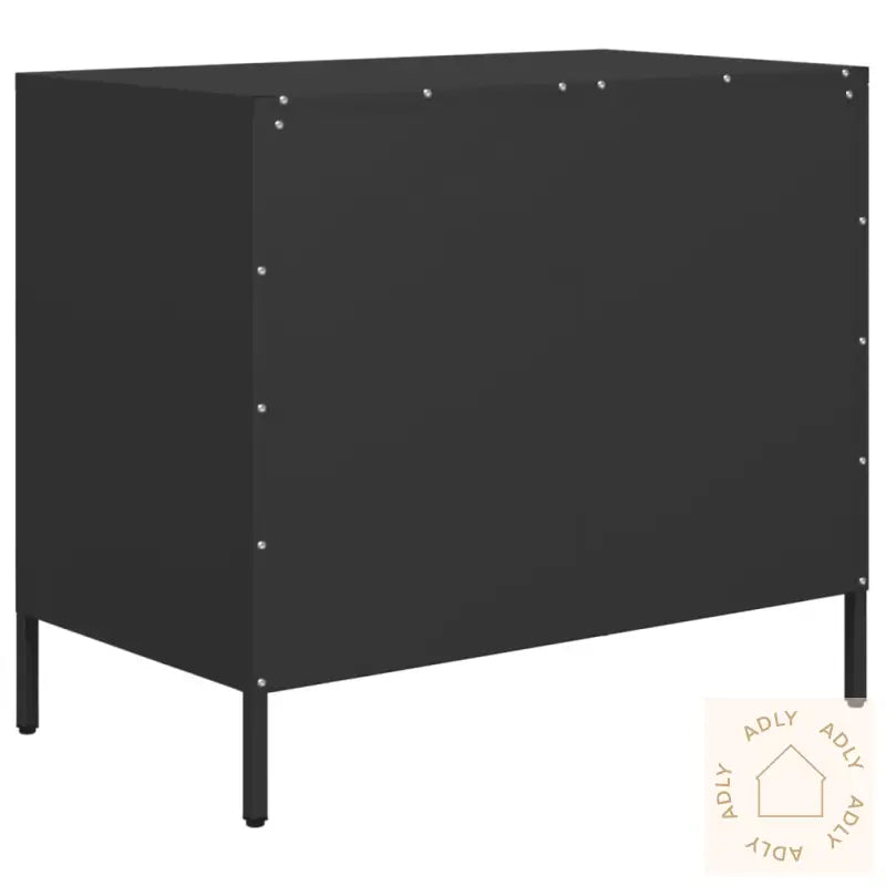Skjenk Svart 68X39X58,5 Cm Kaldvalset Stål