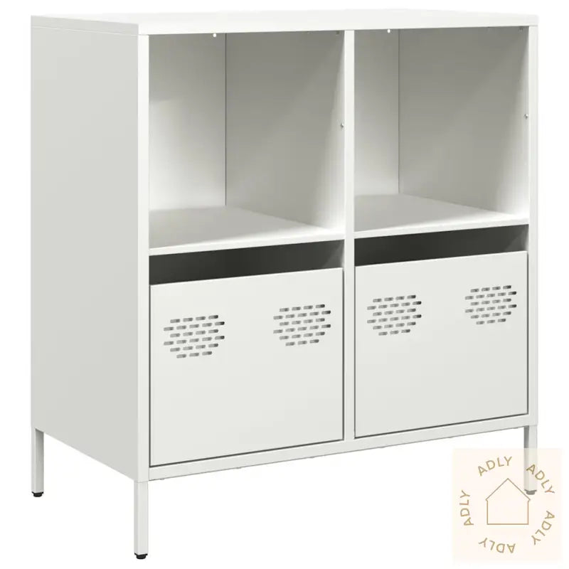 Skjenk Hvit 68X39X73,5 Cm Kaldvalset Stål